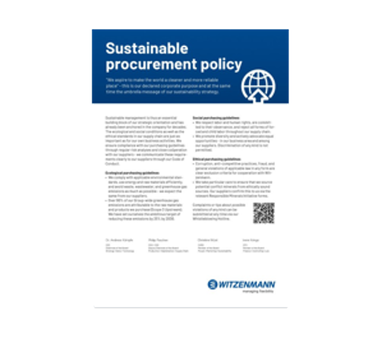 Sustainable procurement policy